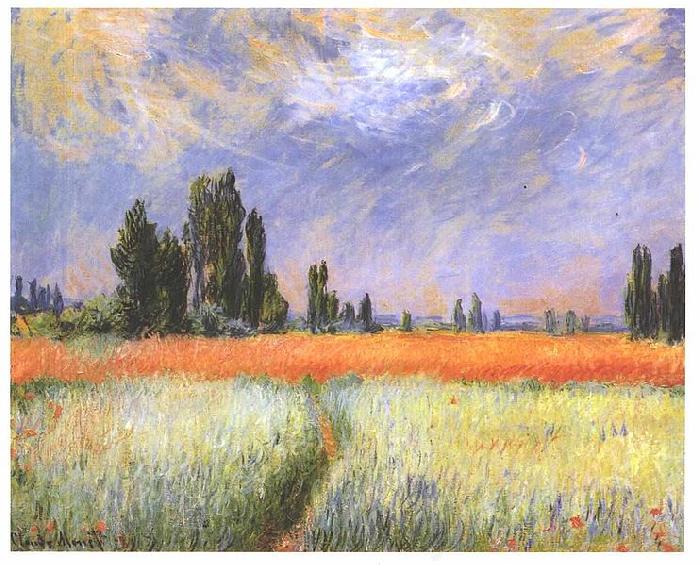 Claude Monet Wheatfield Norge oil painting art